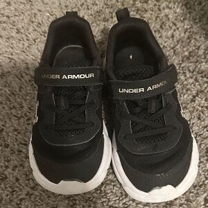 Under Armour Kids Black and White Sneakers